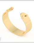 Doppia Wide Luna Cuff - Gold