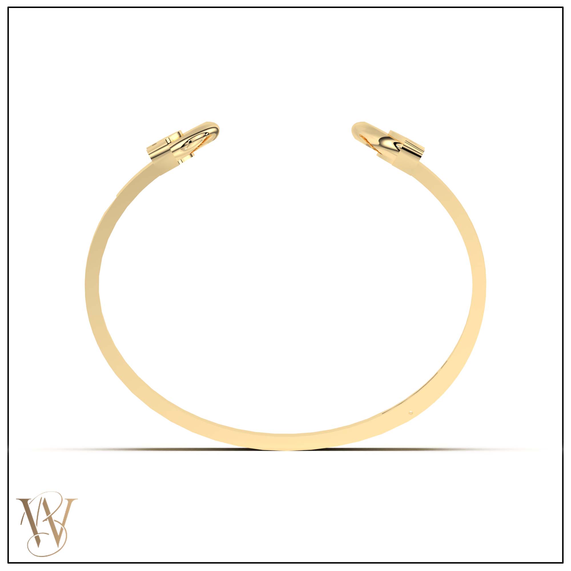 Doppia Wide Luna Cuff - Gold