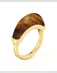 Luna Ring - Gold & Tiger Eye