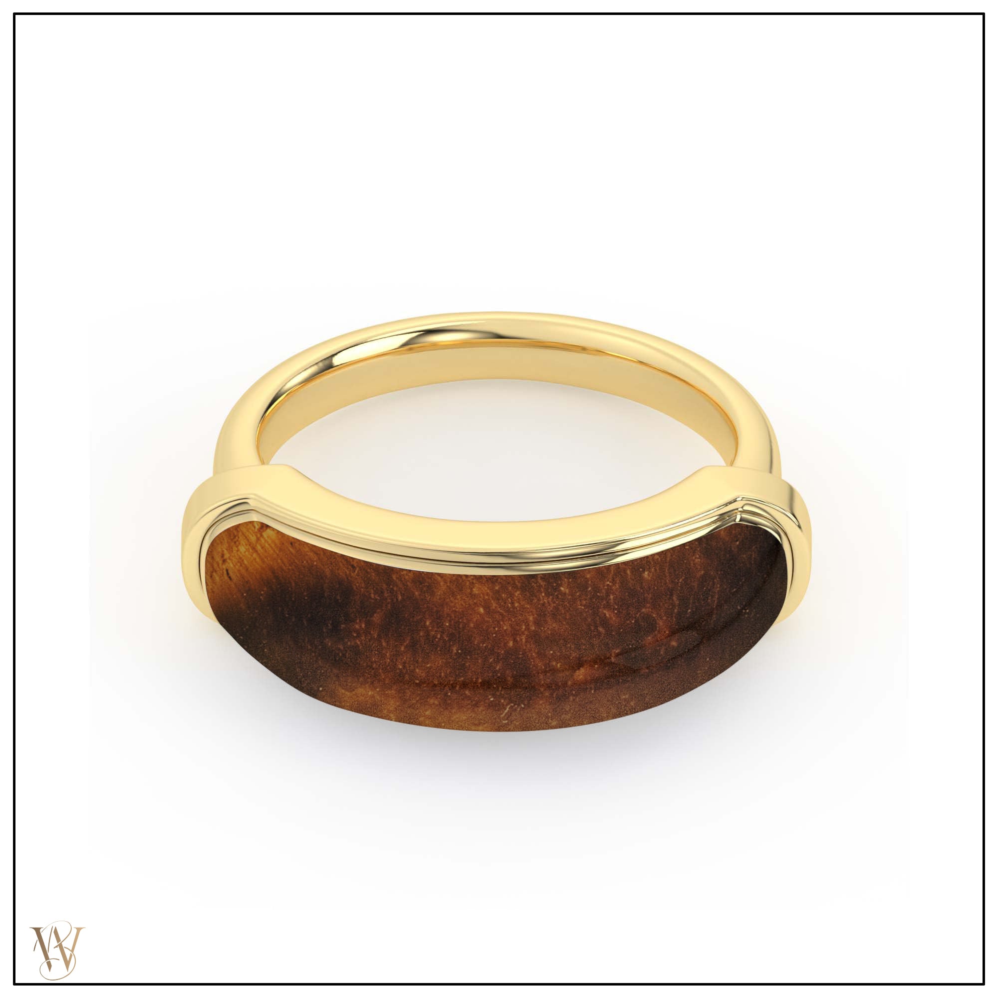 Luna Ring - Gold &amp; Tiger Eye