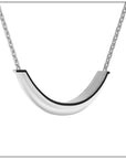 Luna Necklace - Silver with Black Diamond Detail