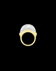 Luna Mini Ring - White & Yellow Gold