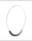 Luna Choker - Silver with Black Diamond Pave