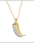 Wyld Dorian Horn - Yellow Gold and Diamond Pave