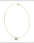 Luna Mini Wire Necklace - Diamond Pave