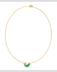 Luna Mini Wire Necklace - Malachite