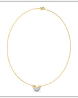 Luna Mini Wire Necklace - White & Yellow Gold