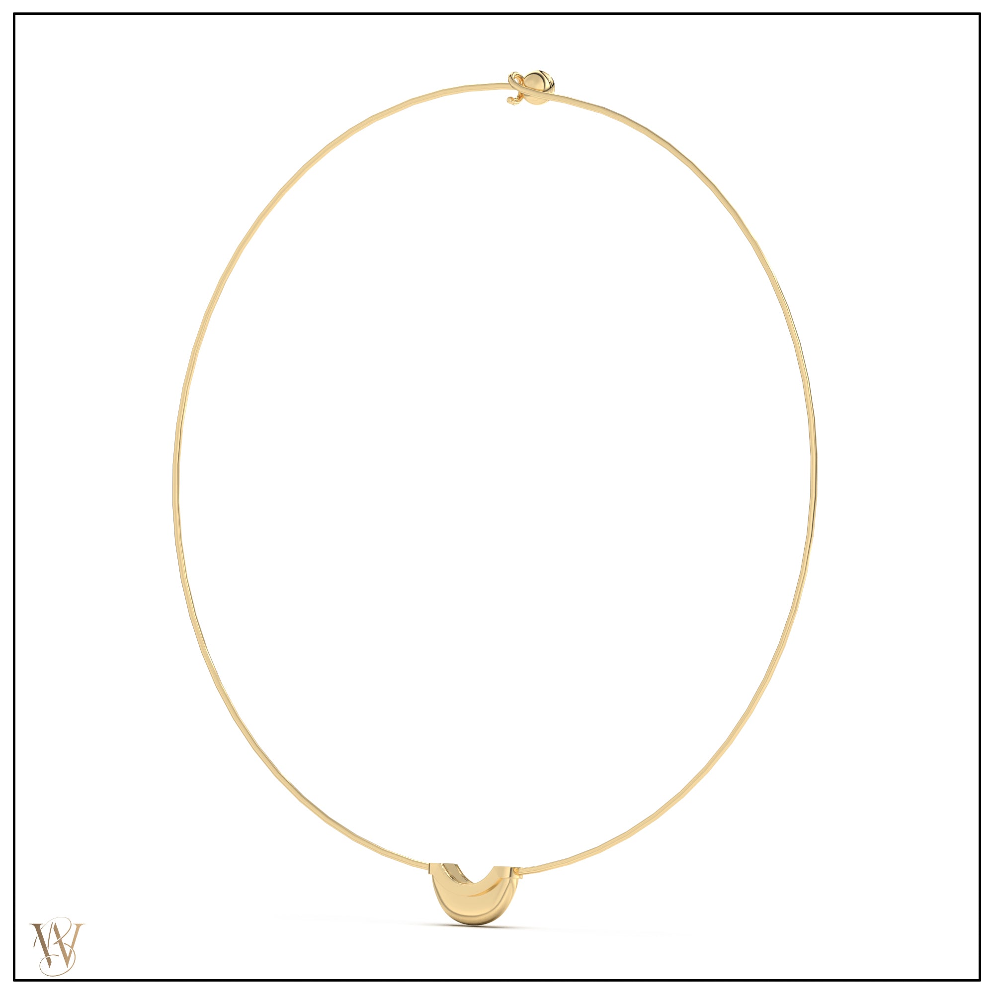 Luna Mini Wire Necklace - Gold