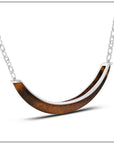 Luna Necklace - Silver with Tiger Eye