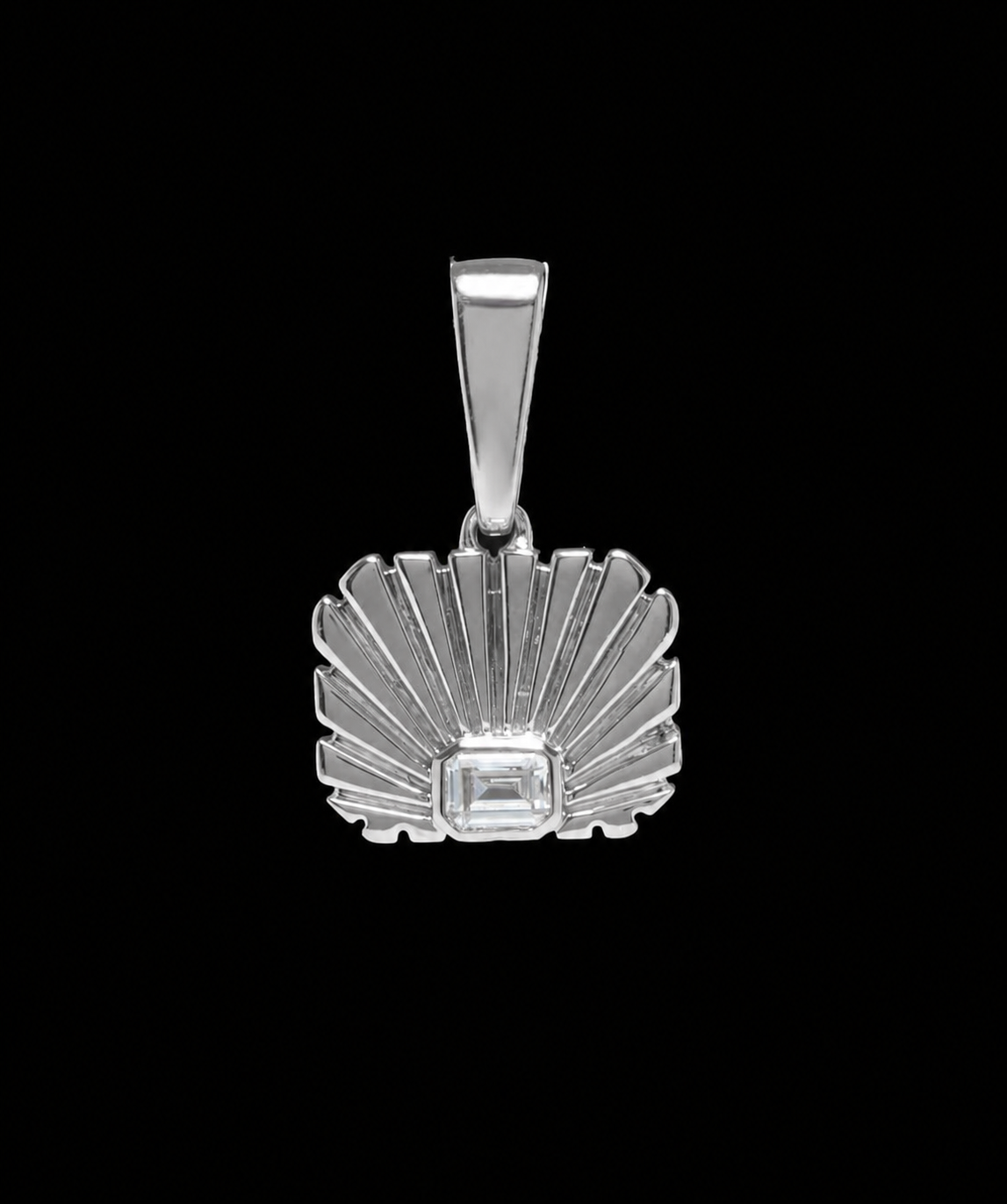 Ray of Light Mini Pendant Silver - White Topaz