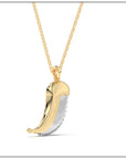 Wyld Dorian Horn - Yellow Gold and Diamond Pave