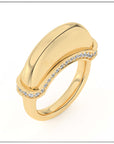 Luna Ring - Gold with Diamonds Detail