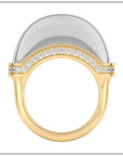 Luna Ring - White & Yellow Gold with Diamond Detail