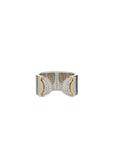 Doppia Luna Ring - Silver/Gold Diamond Pave