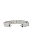Doppia Luna Slim Cuff - Silver with Black Diamond Detail