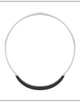 Luna Choker - Silver with Black Diamond Pave