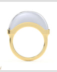 Luna Mini Ring - White & Yellow Gold