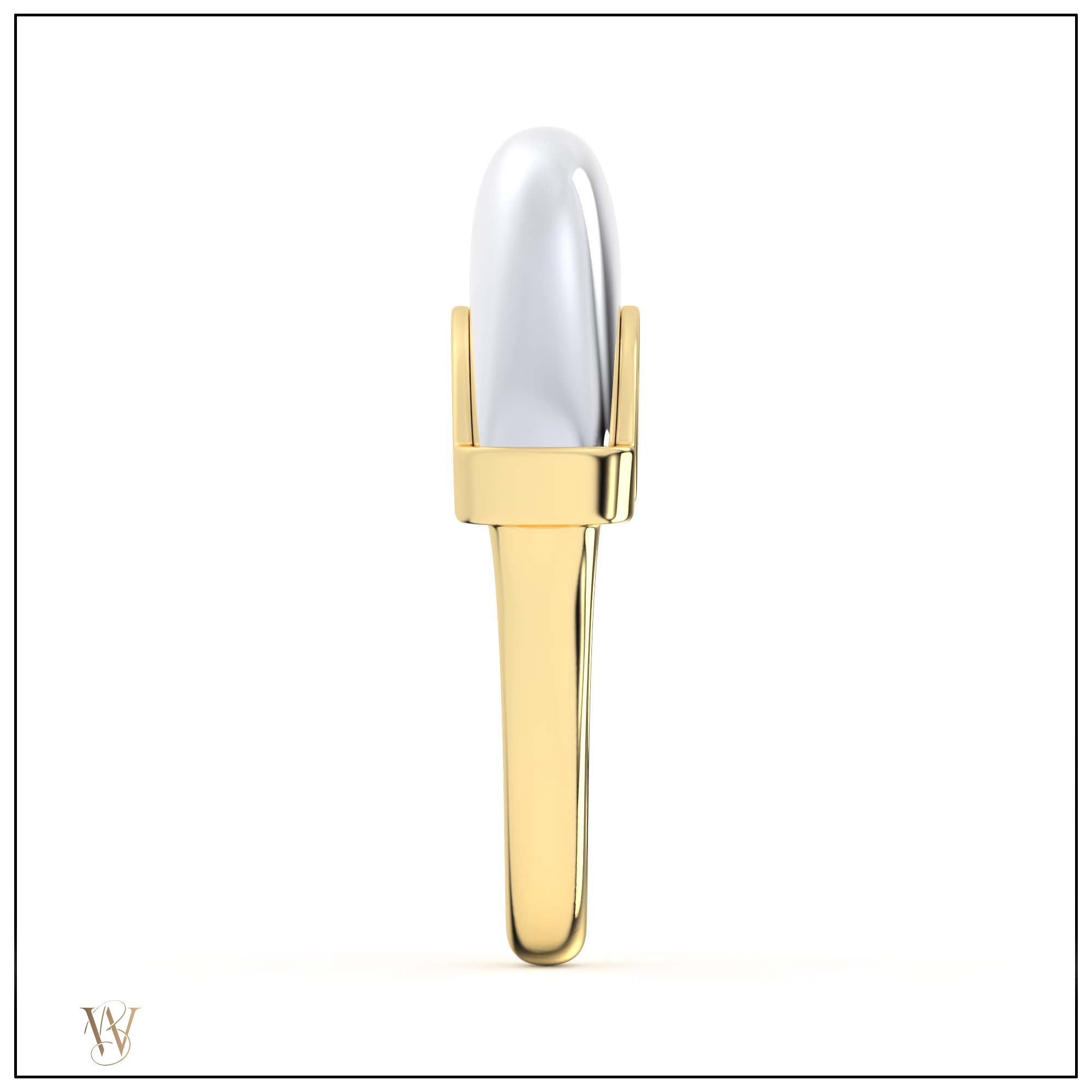 Luna Mini Ring - White &amp; Yellow Gold