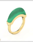 Luna Mini Ring - Malachite