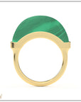 Luna Mini Ring - Malachite