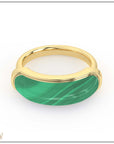 Luna Mini Ring - Malachite