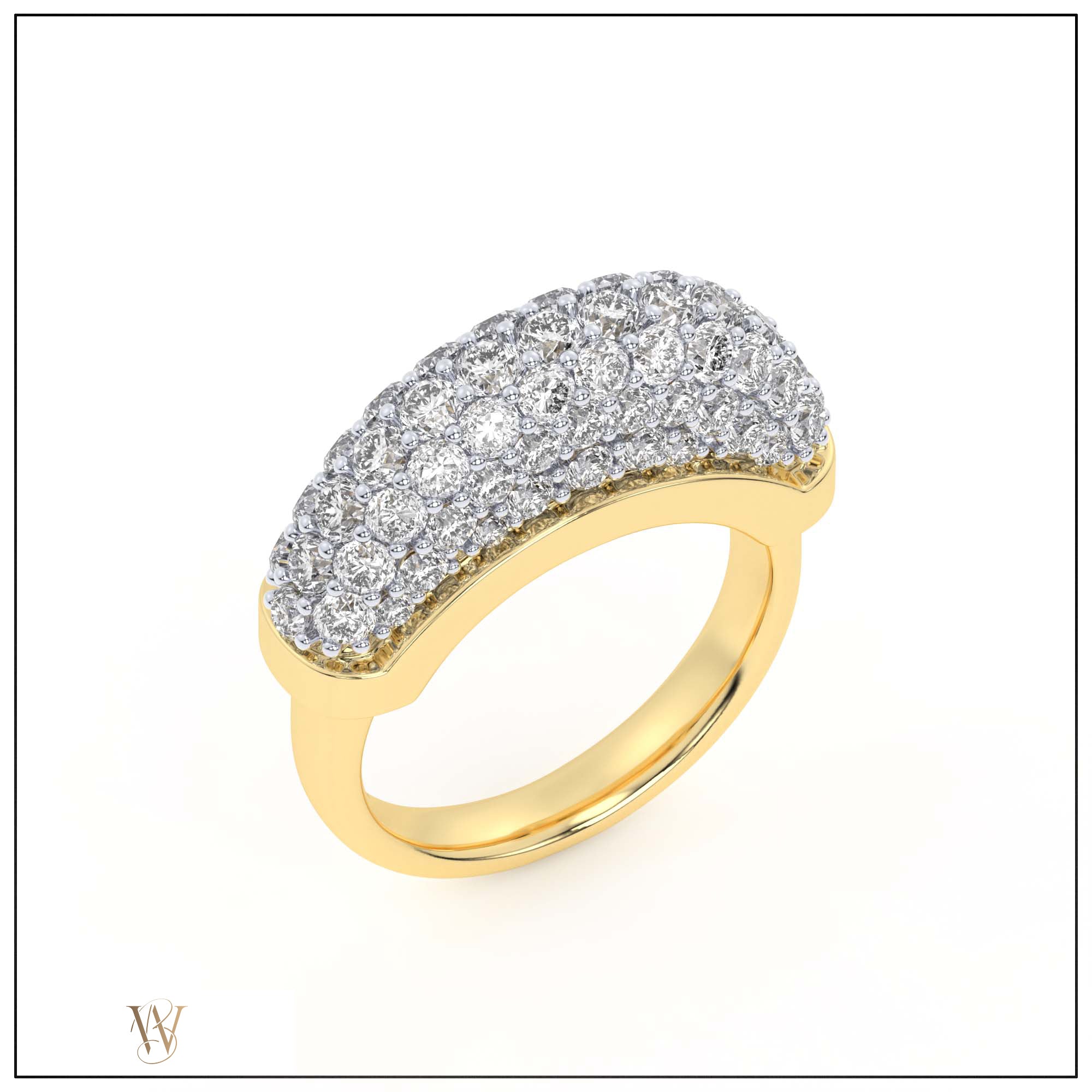 Luna Mini Ring- Diamond Pave