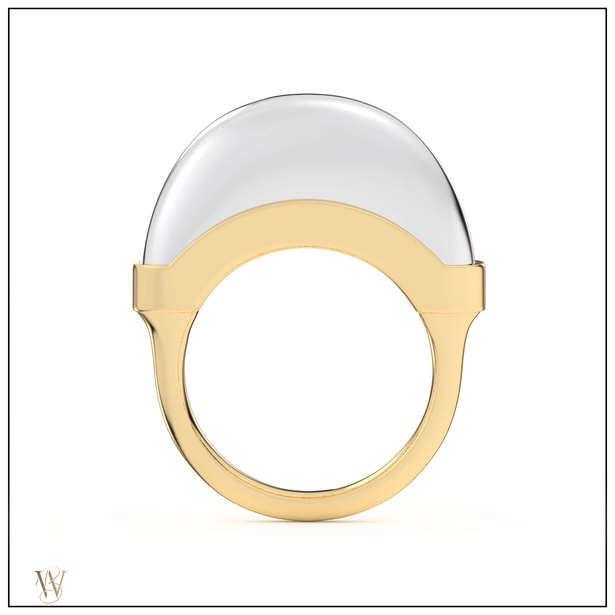 Luna Ring - White &amp; Yellow Gold