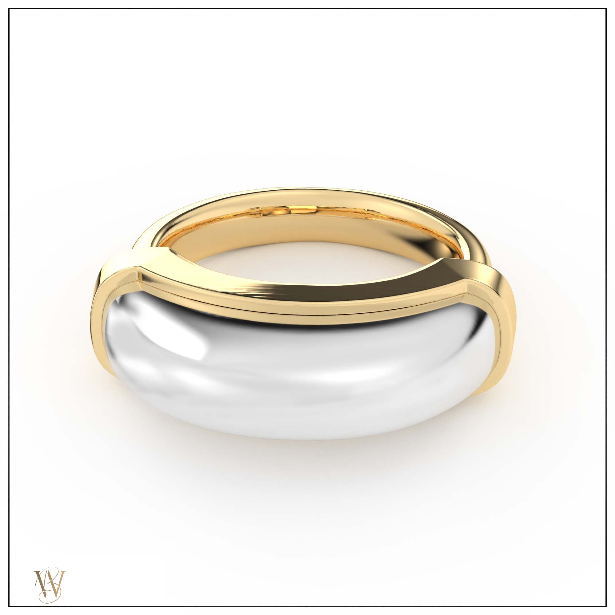 Luna Ring - White &amp; Yellow Gold