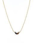 Luna Mini Necklace - Gold Tiger Eye & Diamond Pave Detail