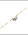 Luna Mini Bracelet - White & Yellow Gold