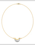 Luna Mini Necklace - White & Yellow Gold