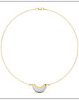 Luna Mini Necklace - White & Yellow Gold