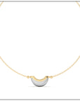 Luna Mini Necklace - White & Yellow Gold