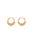 Luna Small Hoops - Gold with Diamond Pave Detail