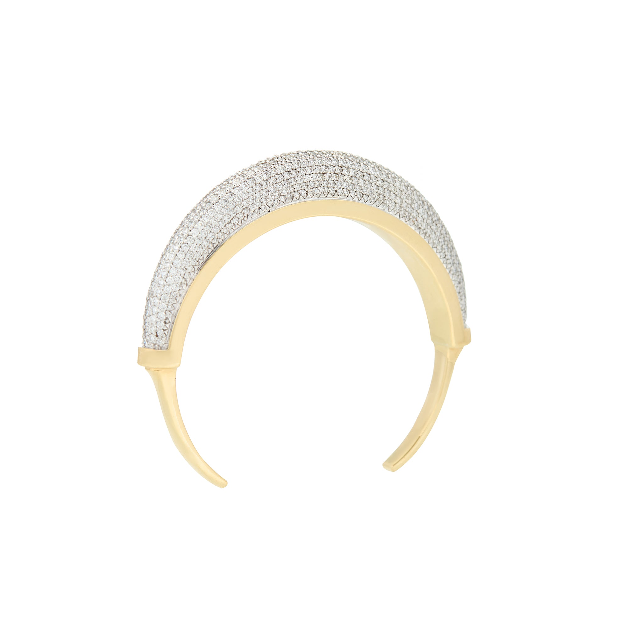 Luna Cuff -  Gold Diamond Pave