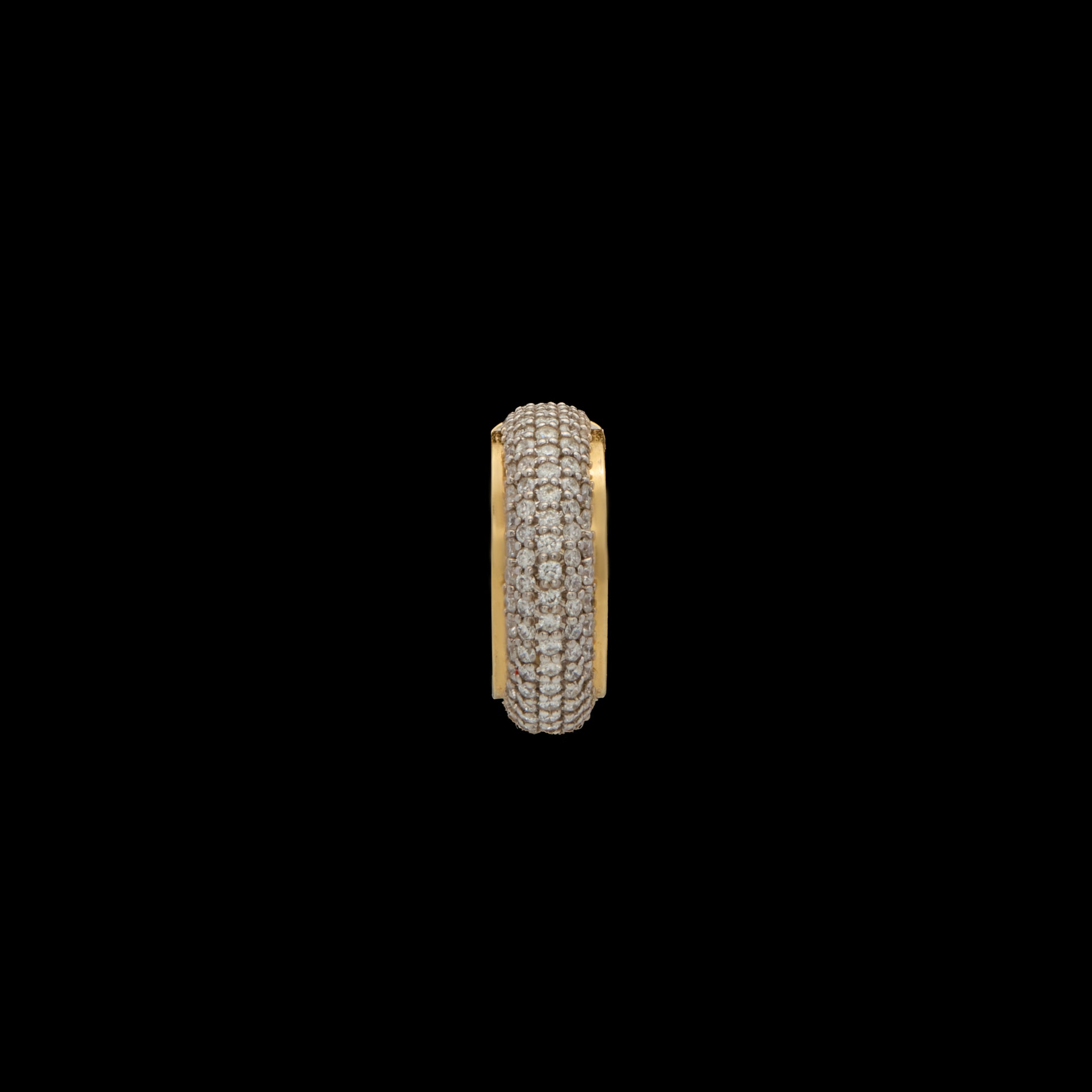 Luna Gold Earcuff - White Diamond Pave