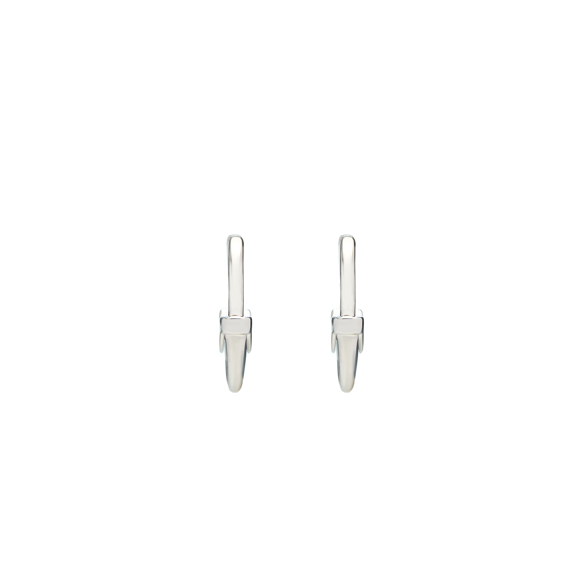 Luna Medium Hoops - Silver