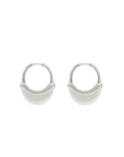 Luna Medium Hoops - Silver