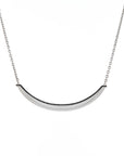 Luna Necklace - Silver with Black Diamond Detail
