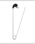 Luna Pin -  Silver with Black Onyx