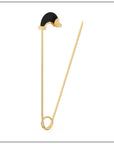 Luna Pin -  Black Onyx with Diamond Detail