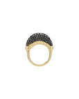 Luna Ring - Gold with Black Diamond Pave