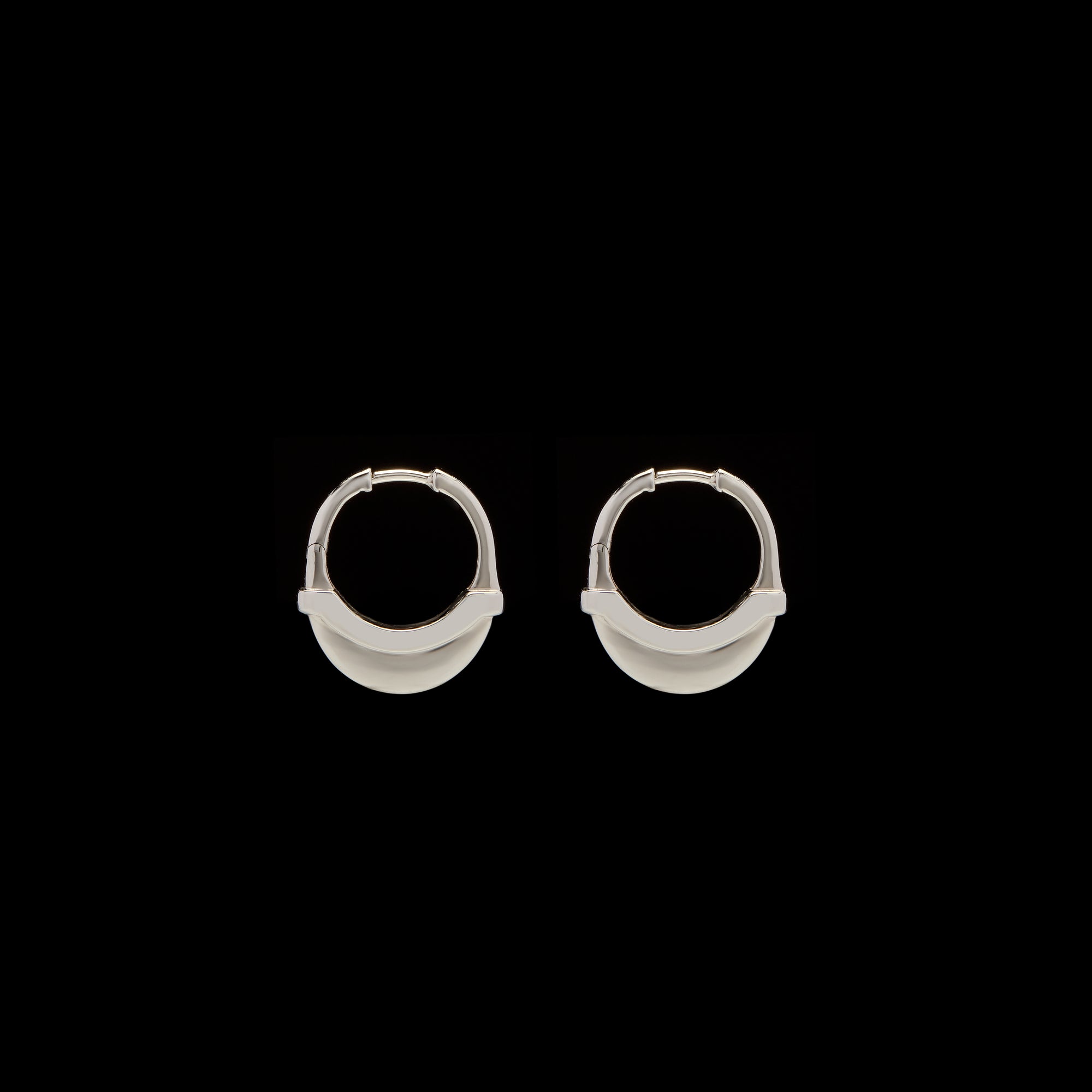 Luna Small Hoops - Silver