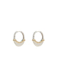 Luna Small Hoops - Silver/Gold with Diamond Detail