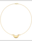 Luna Mini Necklace - Gold & Diamond Pave Detail