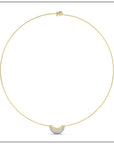 Luna Mini Wire Necklace - Diamond Pave