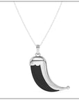 Wyld Dorian Horn - Silver & Black Onyx