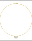 Luna Mini Wire Necklace - White & Yellow Gold