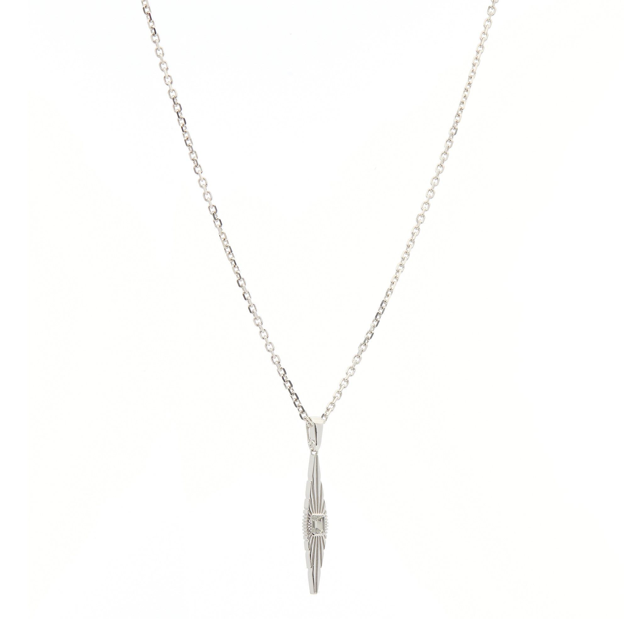 Ray Of Light Large Drop Pendent Silver