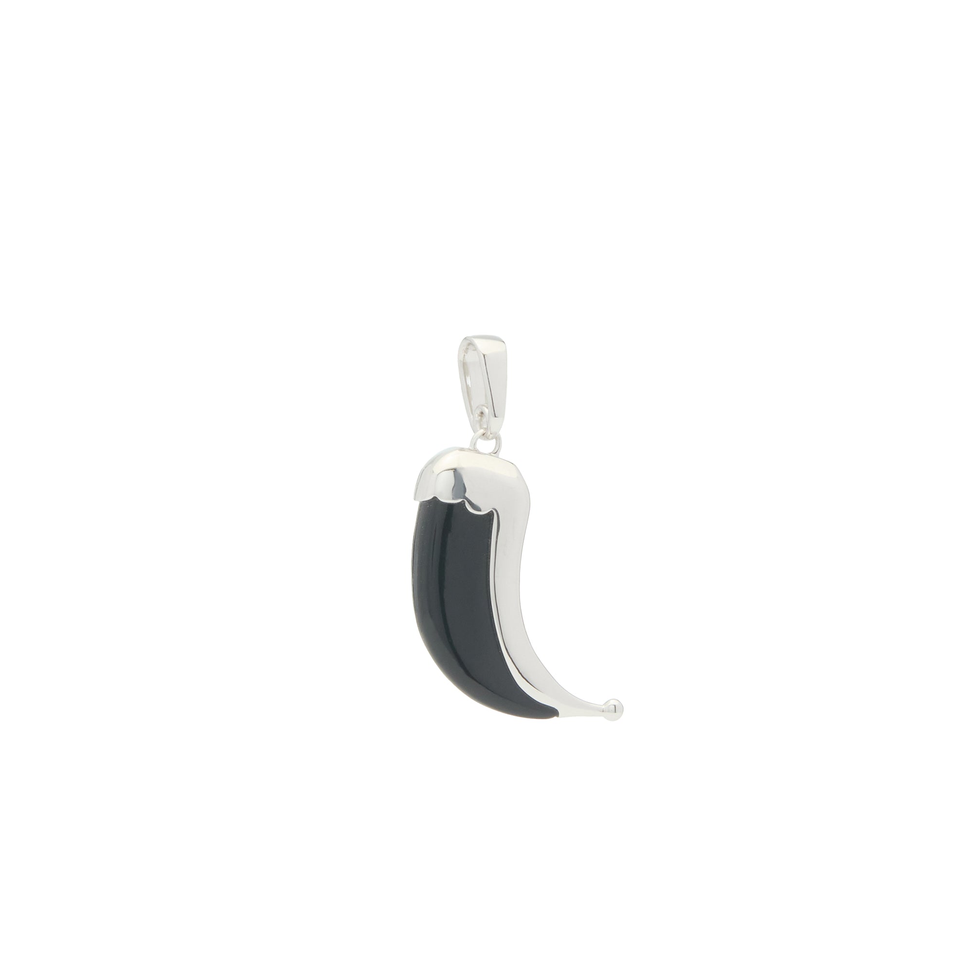 Wyld Dorian Horn - Silver &amp; Black Onyx